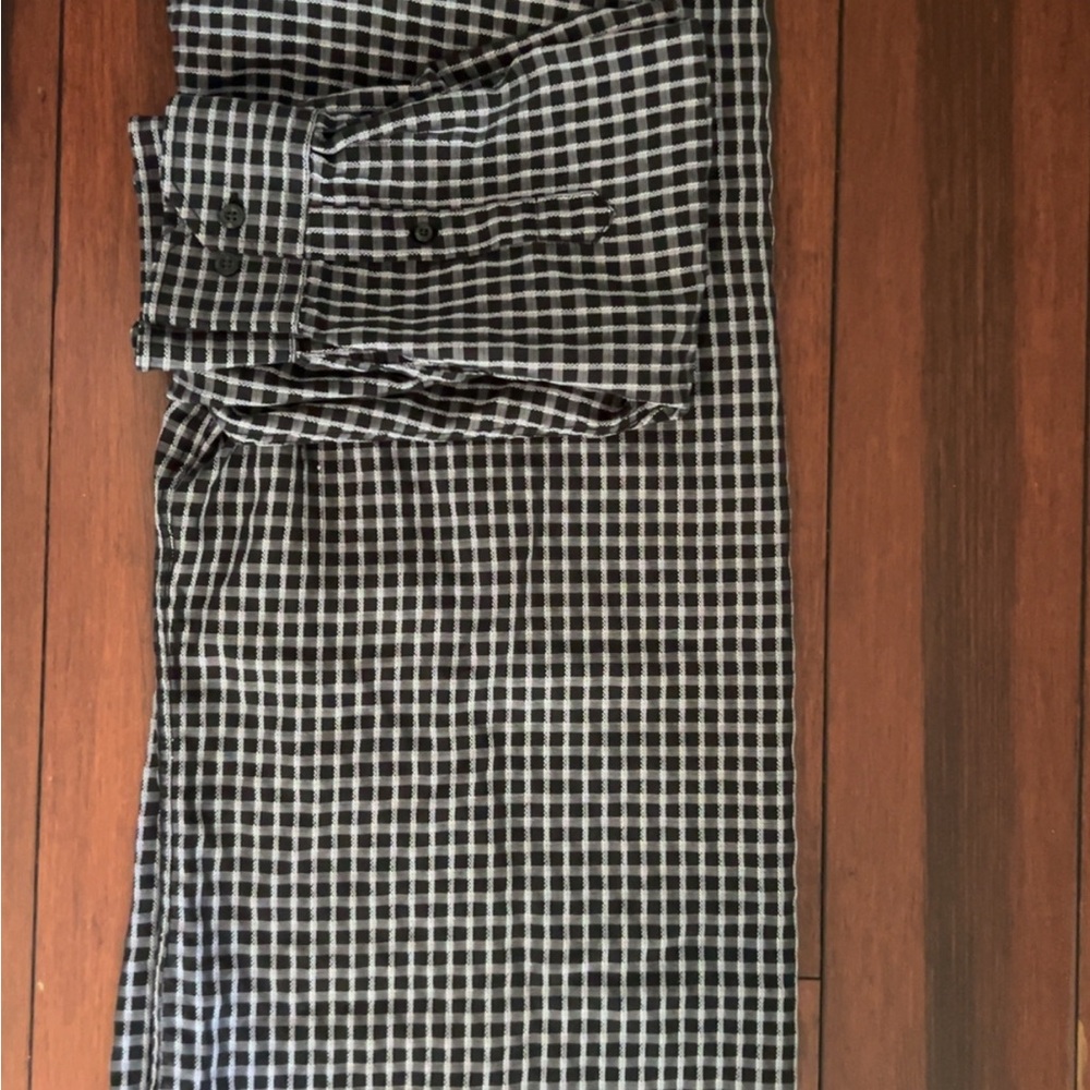 Bugatchi Black and White Checked Lightweight Shir… - image 4